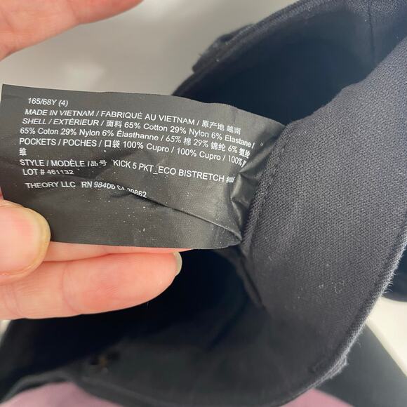 Theory Pants Women’s 4 Black Dress NormCore Staple Wardrobe Traditional - Picture 4 of 8